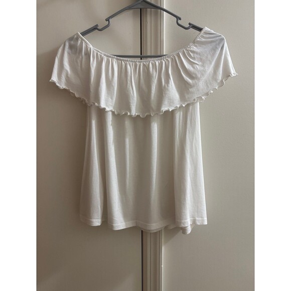 Fringe Off Shoulder White Blouse - Picture 6 of 10